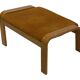 Vintage ikea poang tan leather cantilever footstool ottoman design