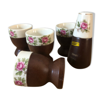 Set of vintage breakfast egg cups