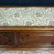 bench footboard louis XIII Bourguignon in solid walnut