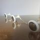 Coat holder 3 white and chrome patères 50s