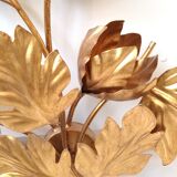 Wall light gold metal flower