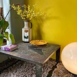 Vintage slate stone coffee table