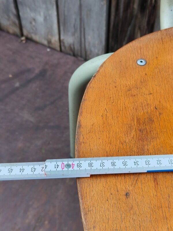 Vintage industrial chair Tubax in wood and metal