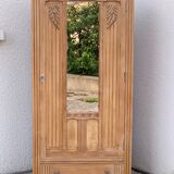 Parisian wardrobe art deco wood brut