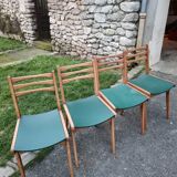 Suite de 4 chaises vintage