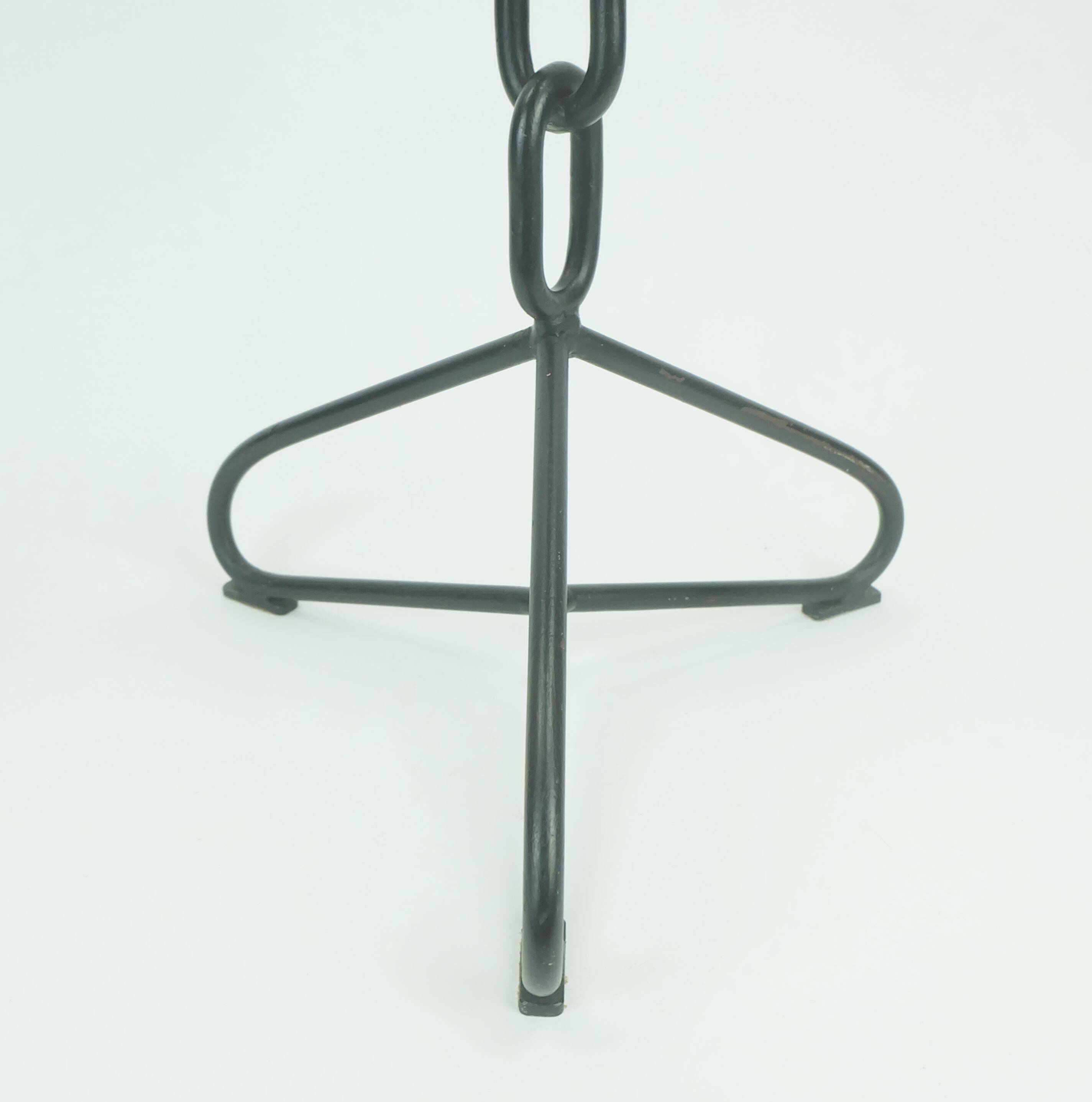 Outstanding large 21" candleholder brutalist design iron copper true vintage 1960s xxl candlestick