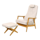 Fauteuil inclinable et repose-pieds par Alf Svensson