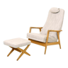 Fauteuil inclinable et repose-pieds par Alf Svensson