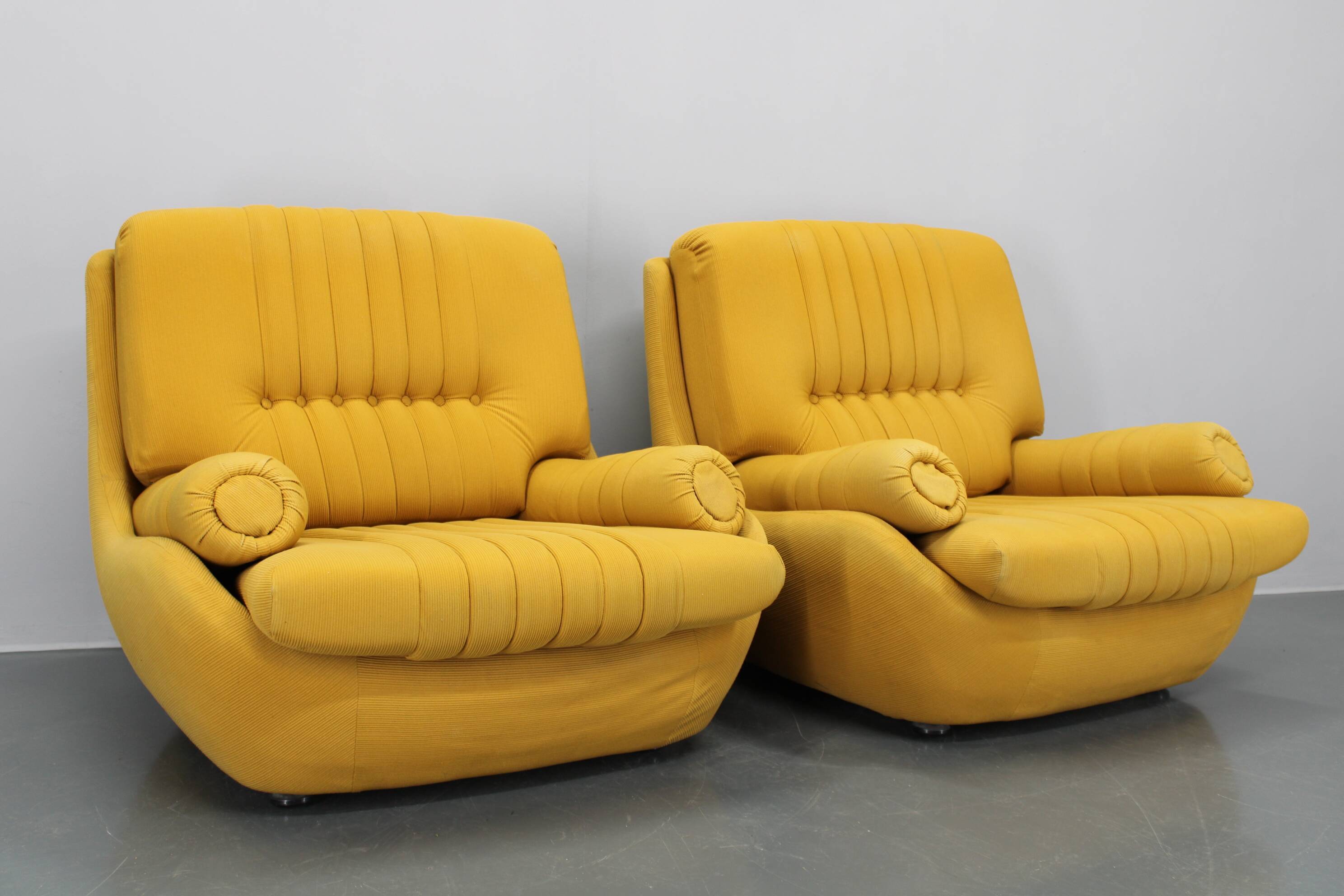 1970s Rare Space Age Pair of Armchairs , Czechoslovakia