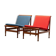 Set of 2 lounge chairs by Kai Lyngfeld Larsen in teak Denmark 1960