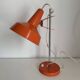 Lampe vintage 1960 Monteuse Delmas bureau orange carotte  - 44 cm