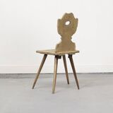 Chaise antique d'art populaire primitif
