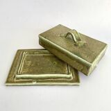 Glazed ceramic butter dish