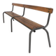 Industrial slatted bench from a French school, 1960s.