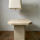 High table or pedestal table in travertine