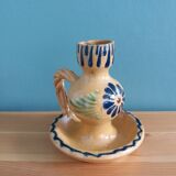 Soufflenheim Alsace pottery candle holder