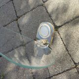 Bathroom shelf glass and brass