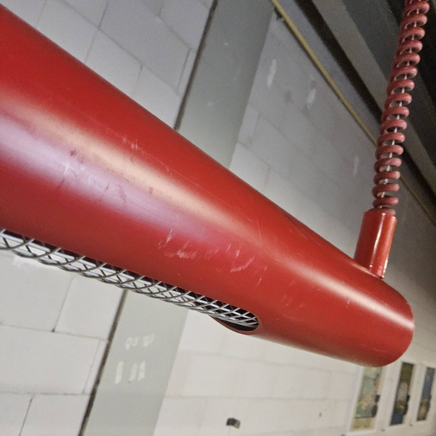 Vintage height adjustable red fluorescent tube lamp (Massive)