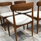 4 vintage Scandinavian teak chairs by Johannes Andersen 1960