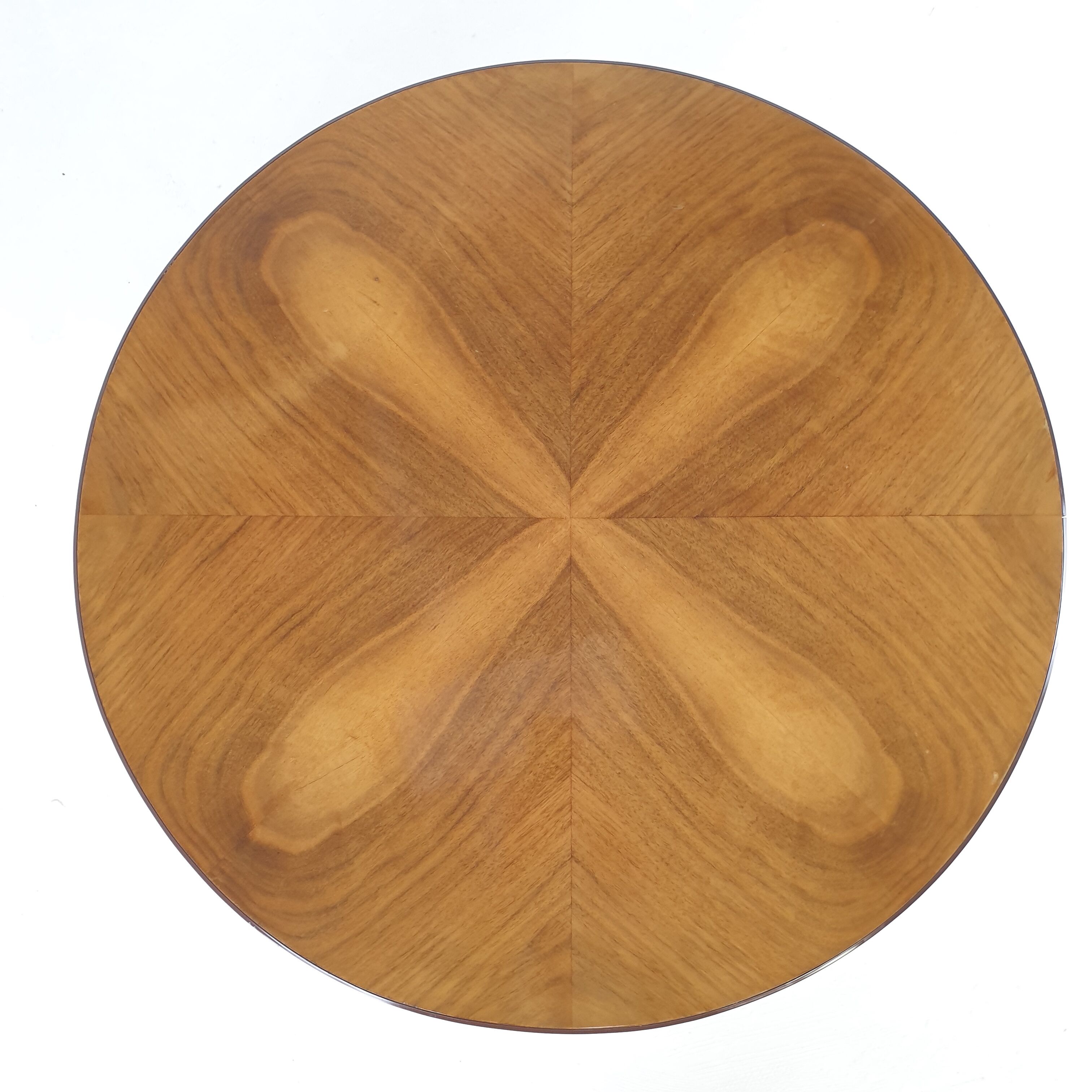 Italian wooden coffee table with brass feet 1960's