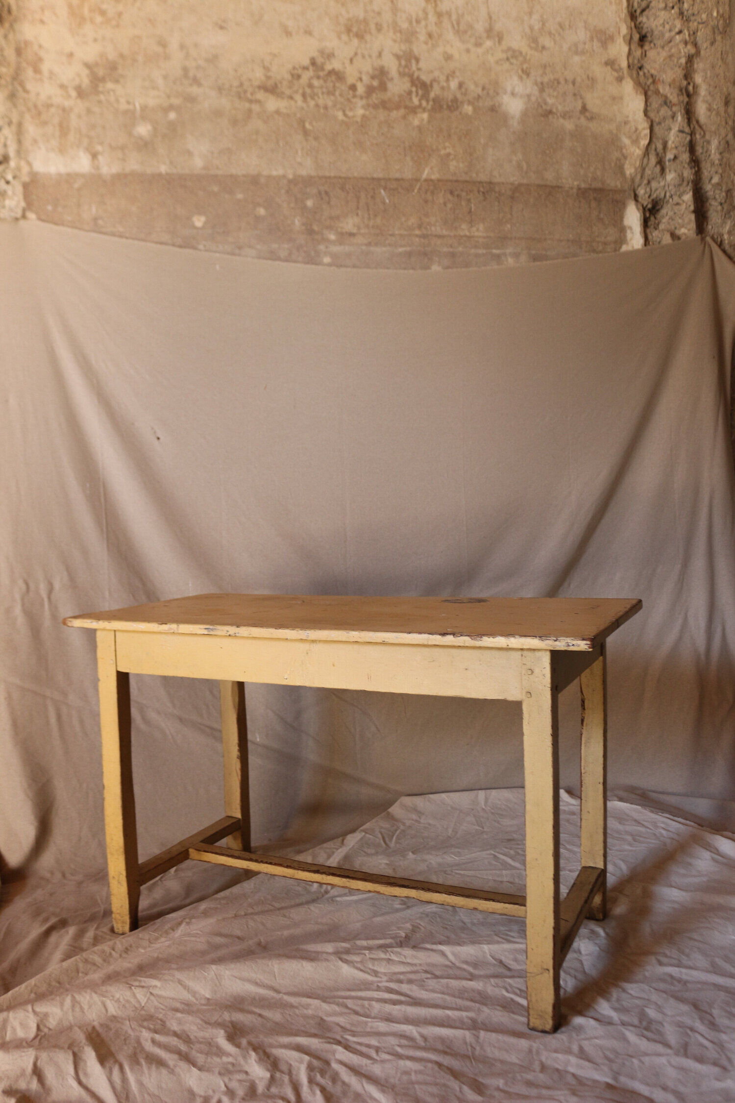 Yellow farmhouse table