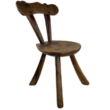 Brutalist Wabi Sabi milking stool or chair, France ca 1950