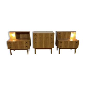 Set of 3 VEB bedside tables