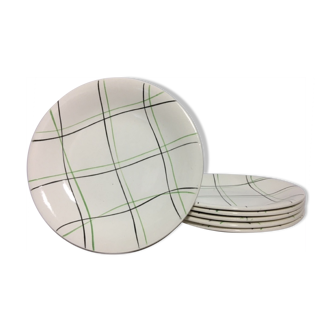 6 assiettes a dessert vintage « Salins» Modèle Sortilège