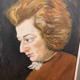 Portrait painting of a man signed M.amoureux XX Hst