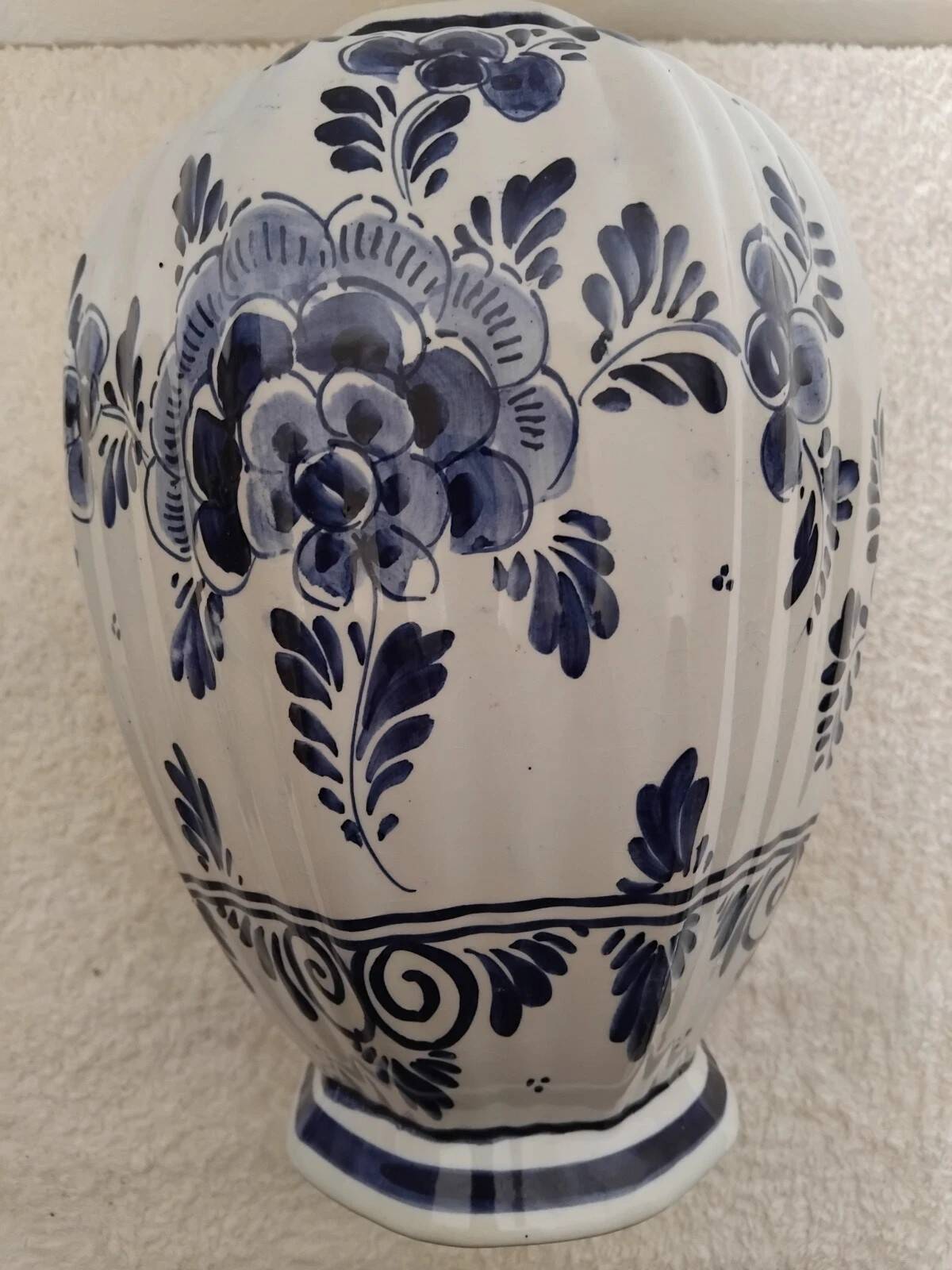 Vintage Delft Vase/Potiche, Hand-Painted and Signed