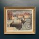 Original Swedish Oil on Canvas –“Harbour” by Georg Andersson – Signed – Vintage & Framed – 52 × 40 cm (20.4" x 15.7")