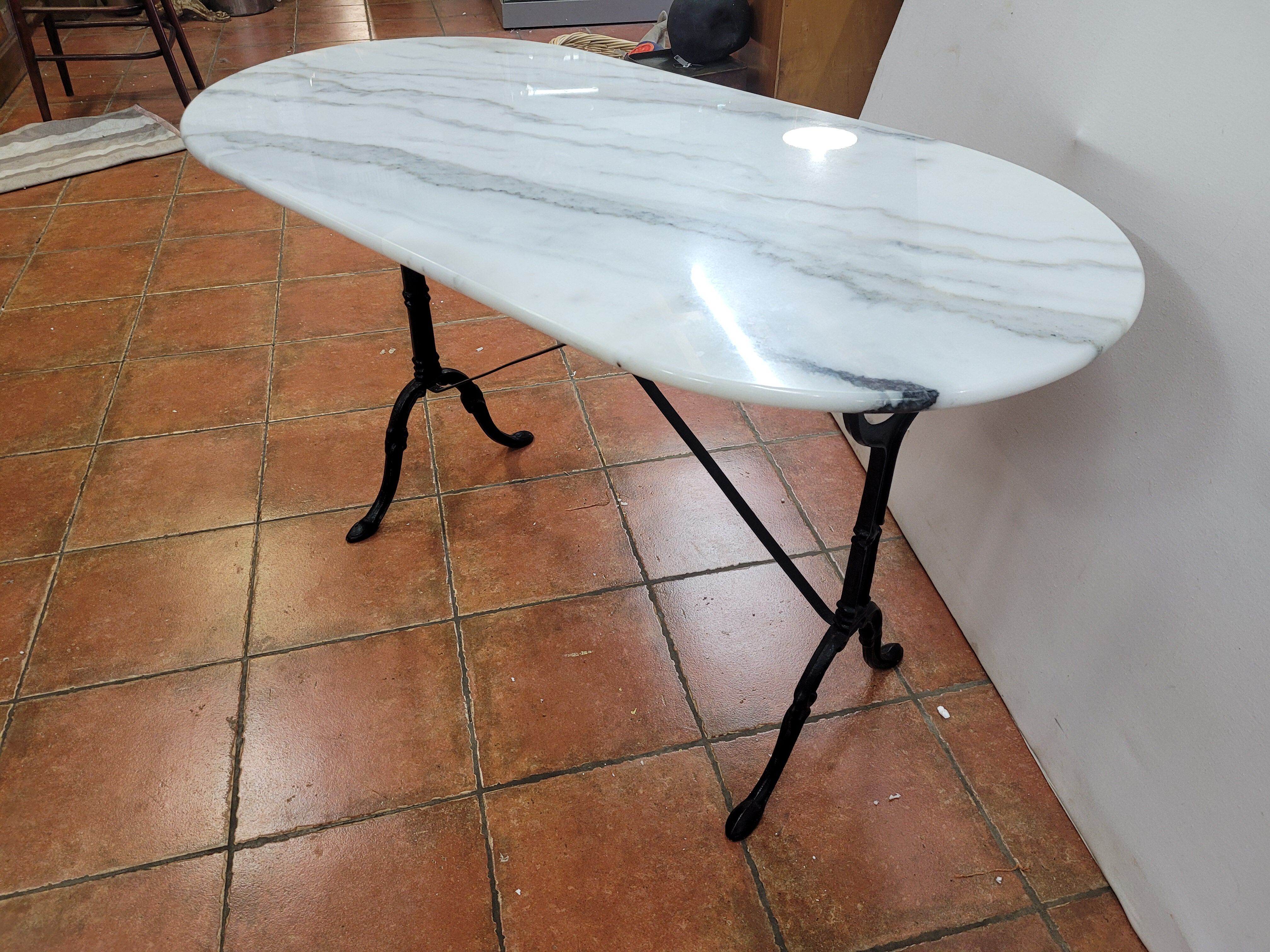 Bistro table with marble top