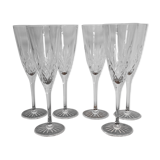6 crystal champagne flutes