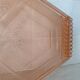 Art Deco Rosaline Style Pink Glass Tray
