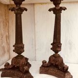 Set of two vintage table candlesticks