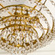 Crystal and solid brass ceiling chandelier, 5 lights, classic style.