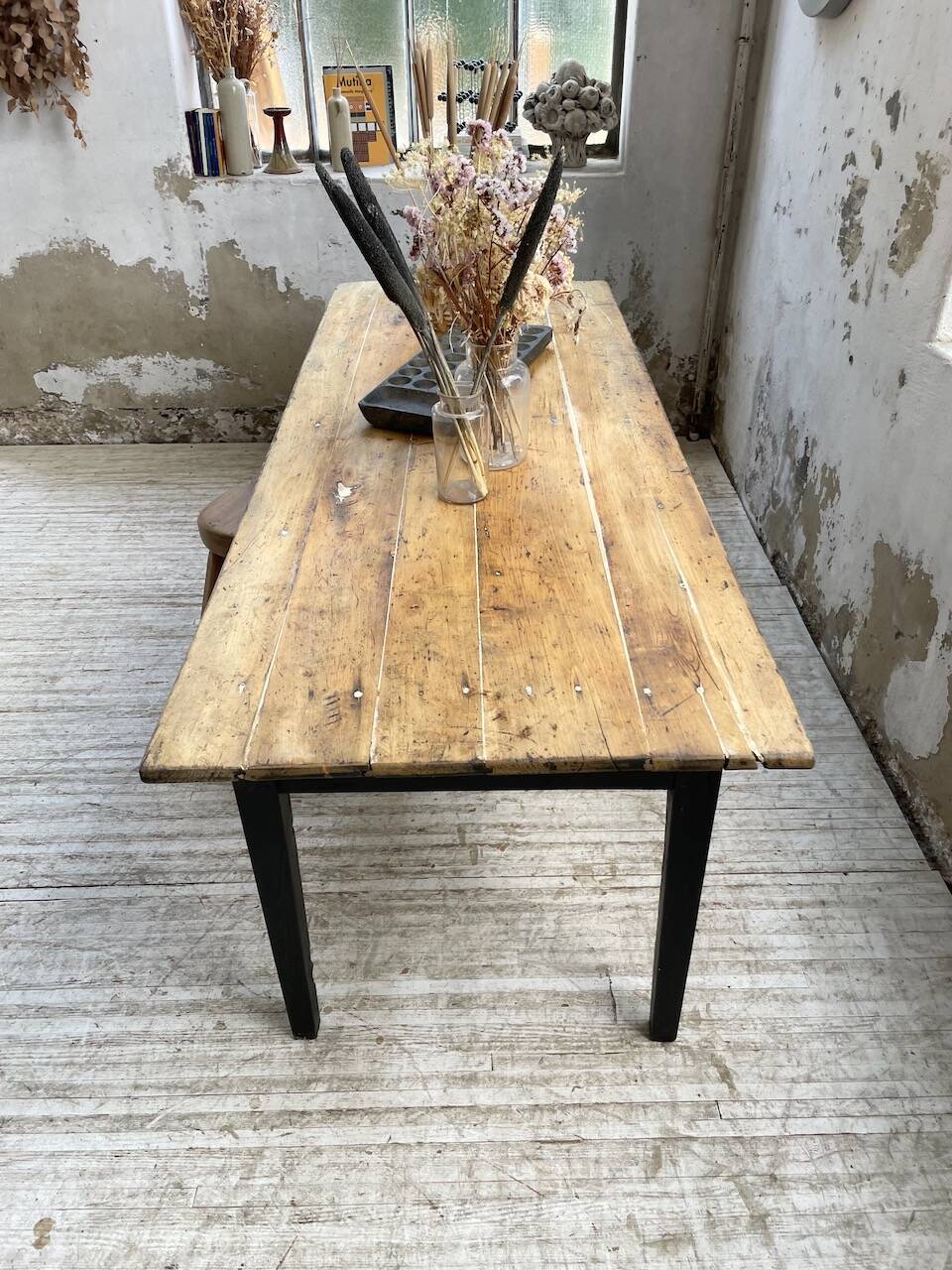 2m pine and oak farmhouse table