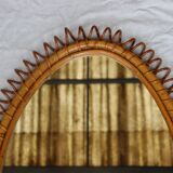 Italian rattan mirror 60's