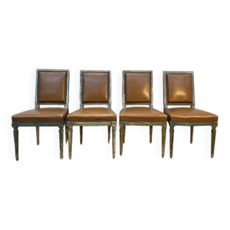 Suite de 4 chaises style Louis XVI