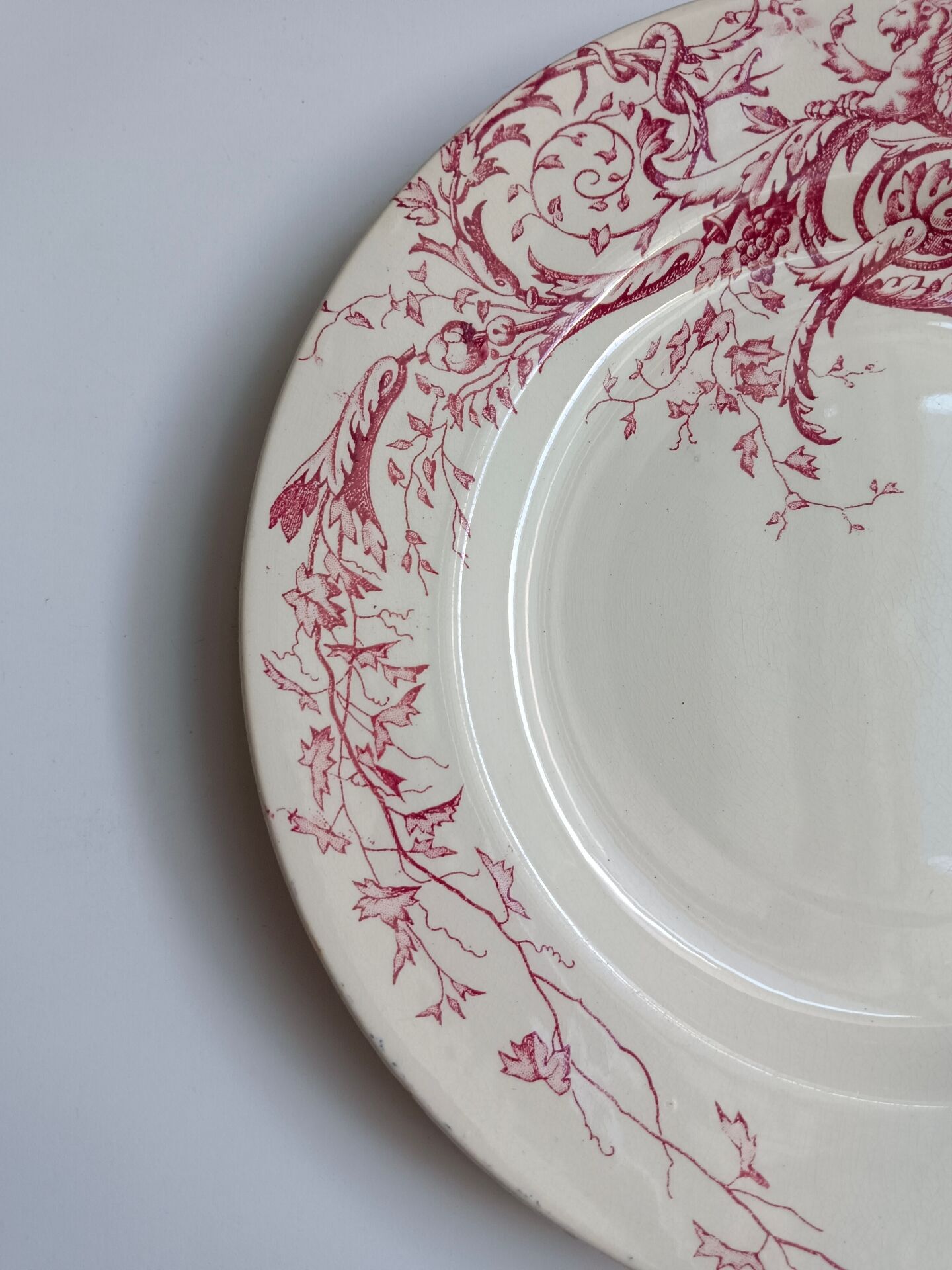 Joinville decorative plate KG Lunéville rose