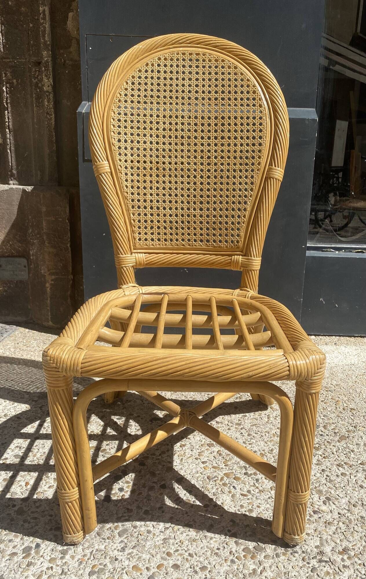 Paire de chaises en rotin