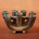 Art Nouveau flower pot in flamed stoneware by Charles Greber