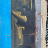 Cubist painting by Guy Feinstein (born in 1929) "The Artist's Studio"