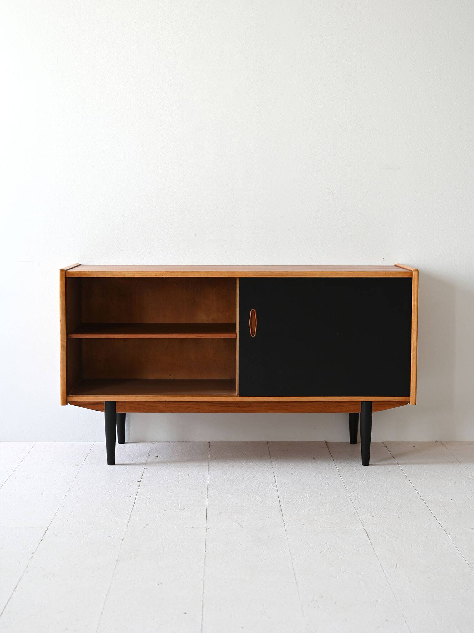 Scandinavian sideboard black accents