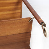 Side table on wheels in teak of Danish design from the 1960s