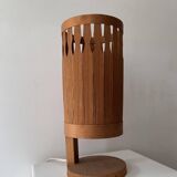 Vintage table lamp, pine strip, Sweden 1970s