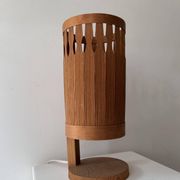 Lampe de table en lamelle de pin, Suède 1970