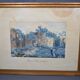 Ecole Italienne du XIXème siècle  « La source de la nymphe Egérie » Gouache