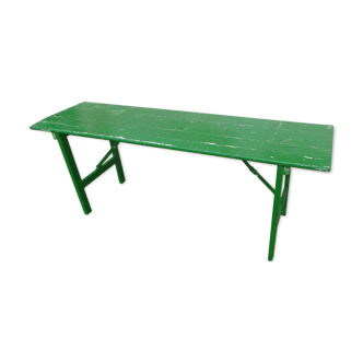 Green folding brewery table