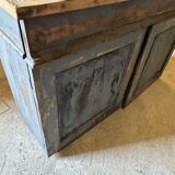 Showcase for boutique furniture, inclined boxes for presentation of collections on low sideboard